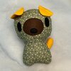 Handgemaakte hondenknuffel β vrolijke katoenen knuffel van 19 cm