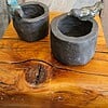 Handgemaakte keramische vogelpotjes – set van 2