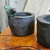 Handgemaakte keramische vogelpotjes – set van 2