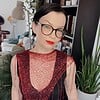 Handgemaakte sjaal met pailletten - deep rood