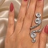 Handgemaakte Zilverkleurige Spiraalring | Verstelbare Statement Ring – Cleopatra's World
