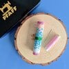 Houten naaldenkoker met kralen, 'confetti'