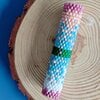 Houten naaldenkoker met kralen, 'confetti'