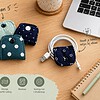 Kabelhouder set van 5 Blauw/neutraal – genaaide kabel organizer van reststof