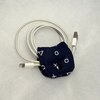 Kabelhouder set van 5 Blauw/neutraal – genaaide kabel organizer van reststof