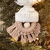 Kerstman met witte muts – handgemaakte kerstdecoratie