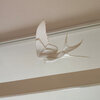 Magnetic swallow window art - White