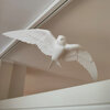 Magnetic swallow window art - White