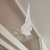 Magnetic swallow window art - White