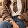 One of a kind handgemaakte stropdasketting barok style| Statement tie necklace | Upcycled tie jewelry