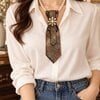 One of a kind handgemaakte stropdasketting barok style| Statement tie necklace | Upcycled tie jewelry