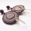 Paarse Bohemian oorbellen met Tsjechisch glas & amethist – 925 zilver
