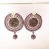 Paarse Bohemian oorbellen met Tsjechisch glas & amethist – 925 zilver