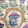 Paarse paddestoel draak sticker Transparant / Glanzend 7.4x8 cm