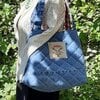 Quilted denim schoudertas / totebag