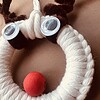 Rendier met rode neus – handgemaakte kerstdecoratie