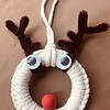 Rendier met rode neus – handgemaakte kerstdecoratie