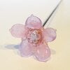 Roze glazen bloem – handgemaakt en uniek