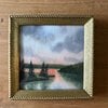 Schilderij landschap meer waterverf