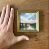 Schilderij landschap meer waterverf