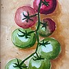 Schilderij tomaten waterverf