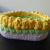 Set van 2 gele gehaakte mandjes | Babykamer opbergset
