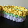 Set van 2 gele gehaakte mandjes | Babykamer opbergset