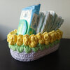 Set van 2 gele gehaakte mandjes | Babykamer opbergset