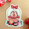 Strawberryhog sticker Transparant / Glanzend 6.1x8 cm