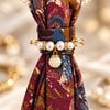 Stropdas ketting Tie necklace Stropdas met ketting en broche meerkleurig
