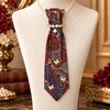 Stropdas ketting Tie necklace Stropdas met ketting en broche meerkleurig