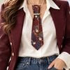 Stropdas ketting Tie necklace Stropdas met ketting en broche meerkleurig