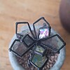 Unieke glas in lood cactus met bloem