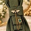 Unieke handgemaakte stropdasketting groen met vlieg | Statement tie necklace | Upcycled tie jewelry