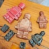 Unieke set handgemaakte keramische bouwfiguren