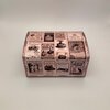 Vintage sieradendoos met oude advertenties