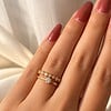 925 Sterling Zilveren Ring met CZ Stenen | 18K Gold Plated Verstelbare Ring – Cleopatra's World