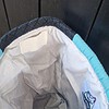 Andalusier schoudertas van een gebruikt zadeldekje, turquoise en donkerblauw