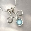 Aquamarijn filigraan oorbellen