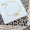 Big heart armband RVS