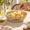 Bloomingville chipsschaal met golfrand en stippen
