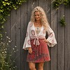 Boho Patchwork Korte Rok – 100% Katoen – Festival Style