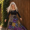 Boho Patchwork Wrap Rok Paars ā 100% Katoen | Handmade in Nepal