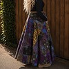 Boho Patchwork Wrap Rok Paars ā 100% Katoen | Handmade in Nepal