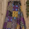 Boho Patchwork Wrap Rok Paars ā 100% Katoen | Handmade in Nepal