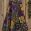 Boho Patchwork Wrap Rok Paars ā 100% Katoen | Handmade in Nepal