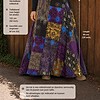 Boho Patchwork Wrap Rok Paars ā 100% Katoen | Handmade in Nepal