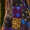 Boho Patchwork Wrap Rok Paars ā 100% Katoen | Handmade in Nepal