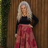 Boho Wrap Rok Rood – Patchwork Maxi Rok – 100% Katoen