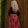 Boho Wrap Rok Rood â Patchwork Maxi Rok â 100% Katoen
